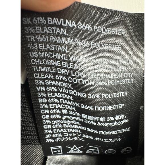 H&M Black Plaid Checkered Pants Size 4 - Picture 8 of 10